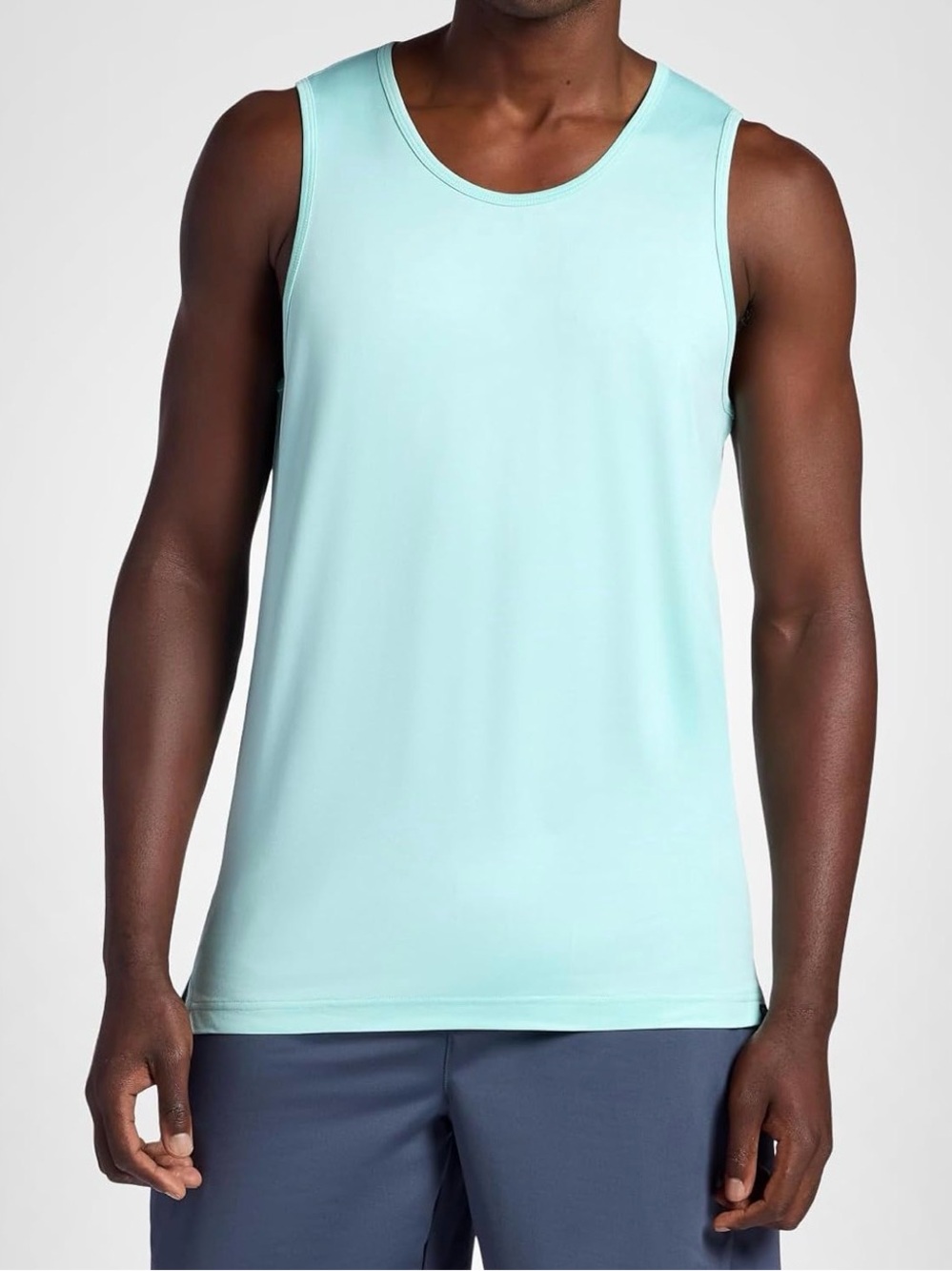 GAIAM Men's Sleeveless Everyday Basic Tank in Pastel Turquoise Size Extra Large